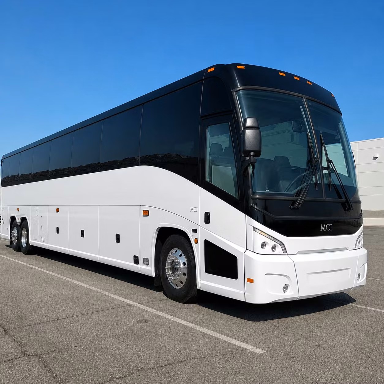 new bedford charter bus rental exterior