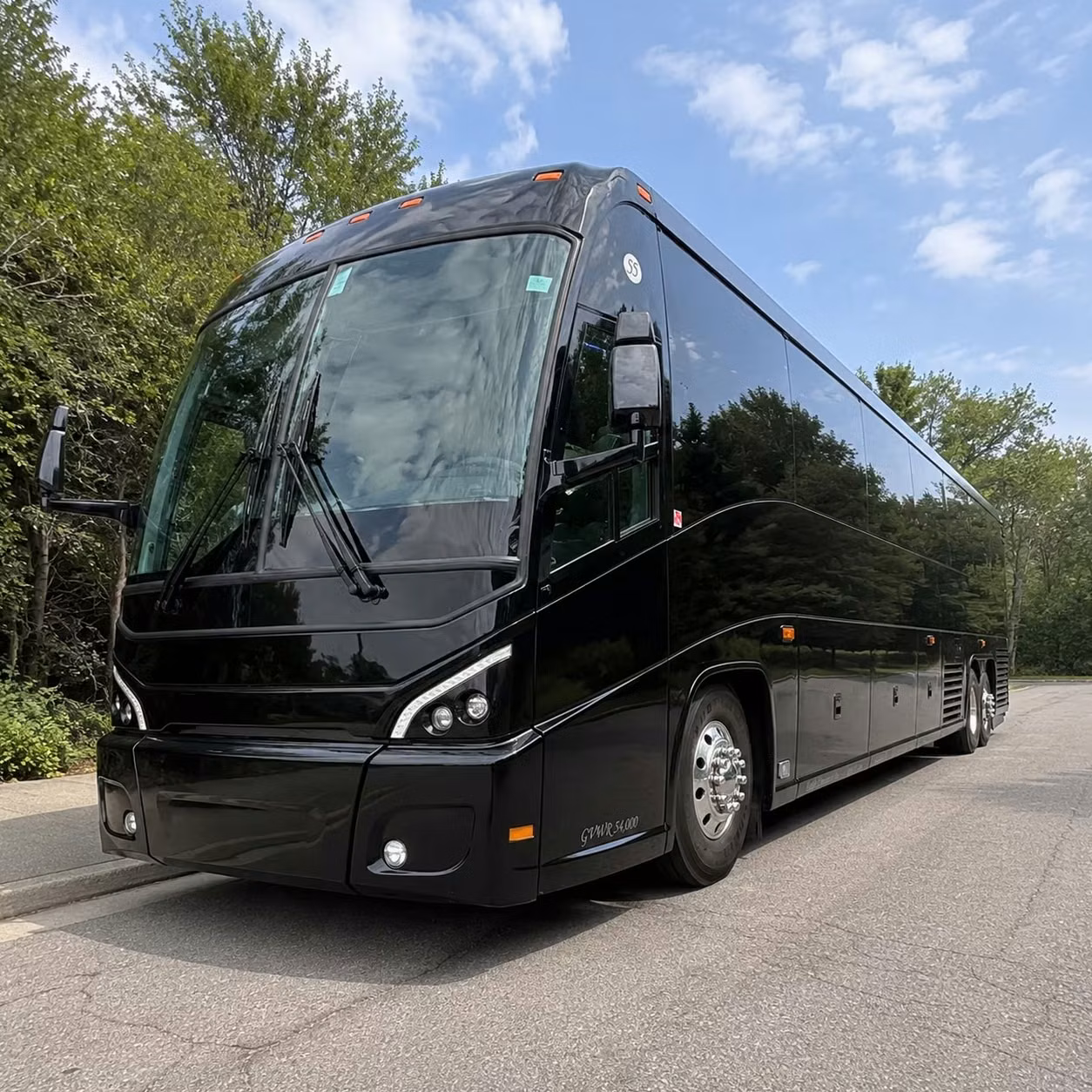 new bedford charter bus rental fleet
