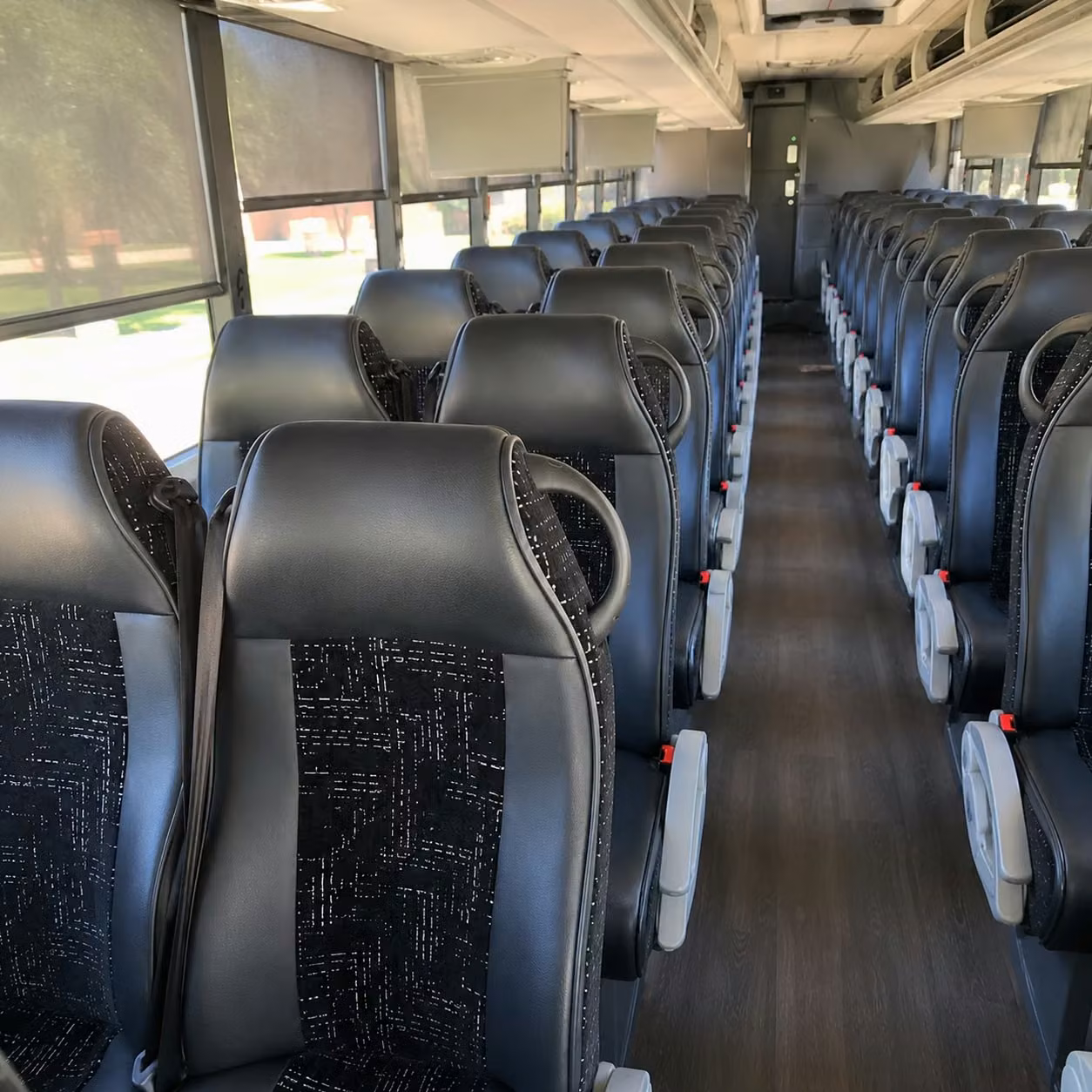 new bedford charter bus rental interior